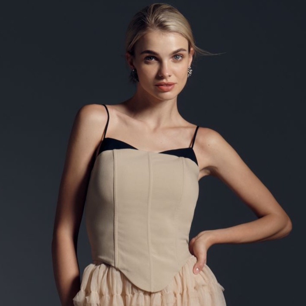 NWT! Anthropologie Bra Detail Corset Top